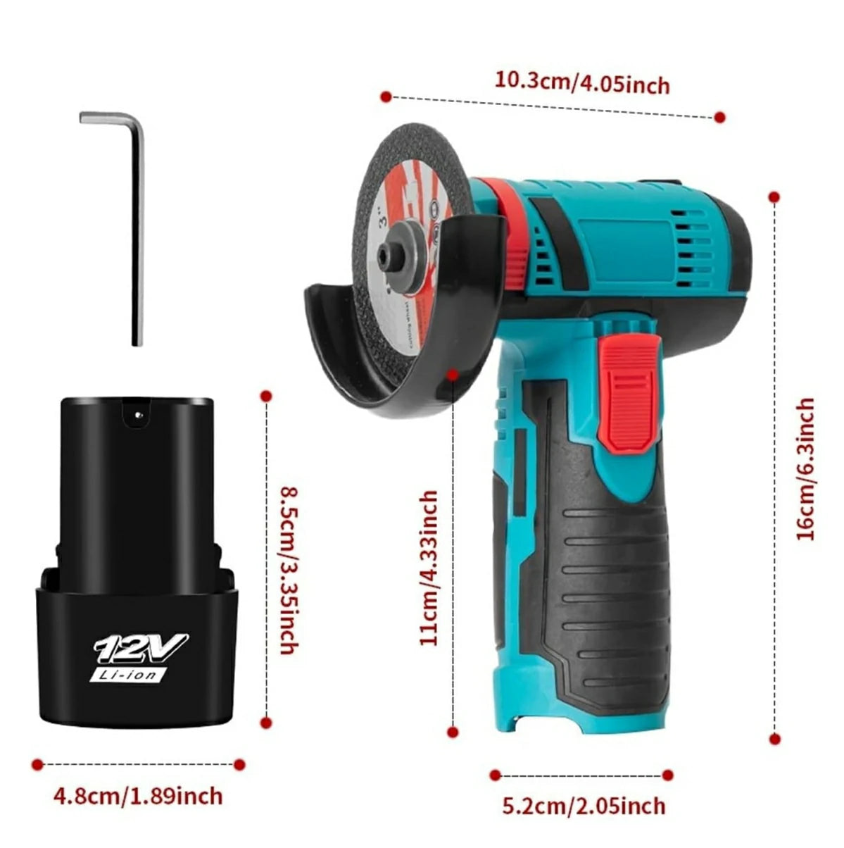 Kit Mini Pulidora Inalámbrica 19500 Rpm 2 Baterías