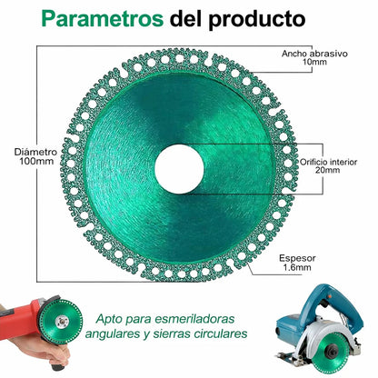 Disco Corte Diamante Indestructible  Multifuncional x3