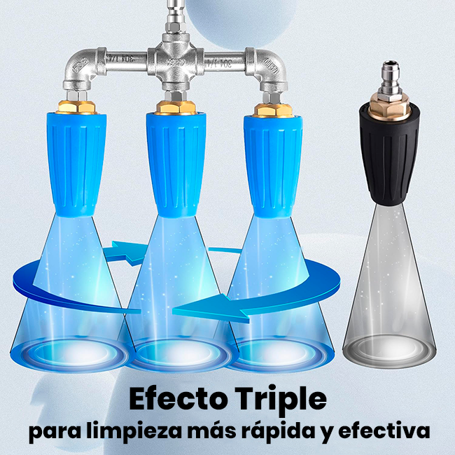 Boquilla Triple Turbo Giratoria