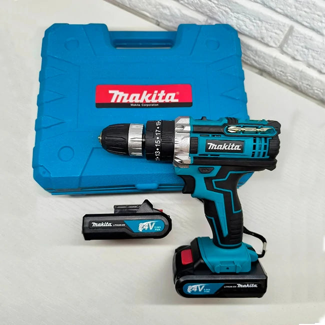 Kit Taladro Inalámbrico Makita Atornillador y Percutor