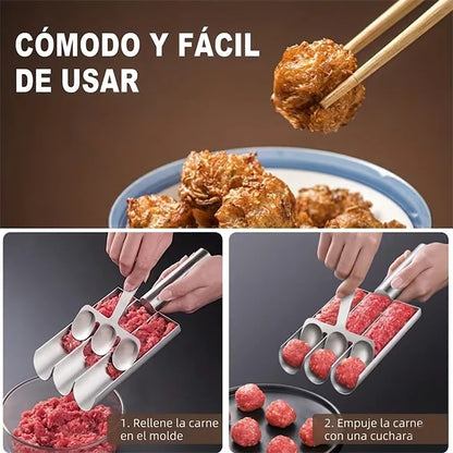 Máquina Molde Para Albóndigas Tres Compartimentos