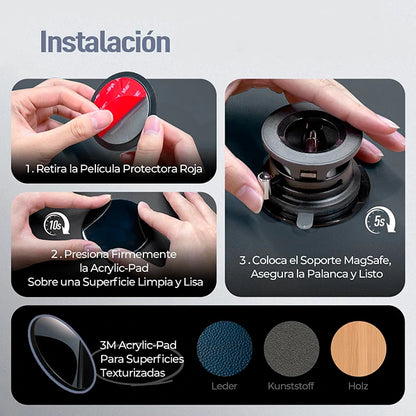 Soporte Magnético Smartphone Para Carro De Fijación Al Vacío
