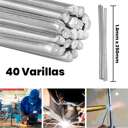 Pack 40 Varillas de Soldadura de Aluminio de Baja Temperatura