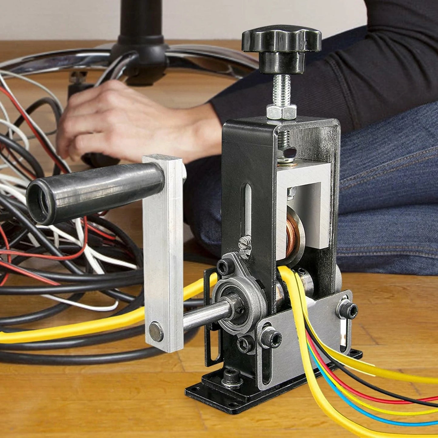 Máquina Peladora De Cables Portátil De Acción Manual y Taladro