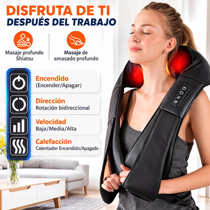 Masajeador Shiatsu Para Cuello Y Hombros Con Calor