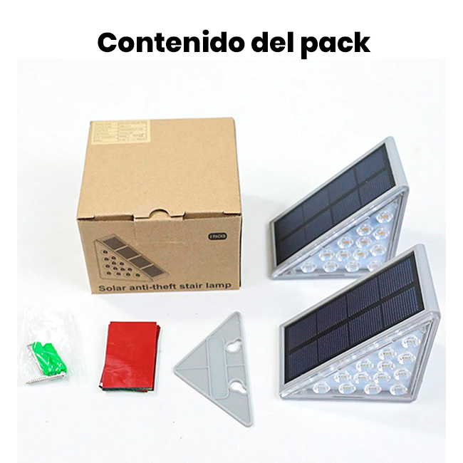 Lámparas Solares Impermeables para Escalones x2