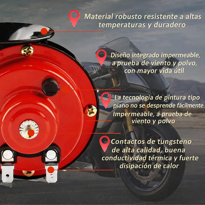 Pack x2 Bocina Extra Ruidoso Para Vehículos