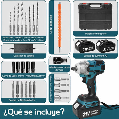 Kit 25 Piezas Llave Taladro De Impacto Makita 1/2”