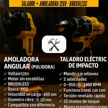 Combo Taladro + Pulidora 128v DeWALT®