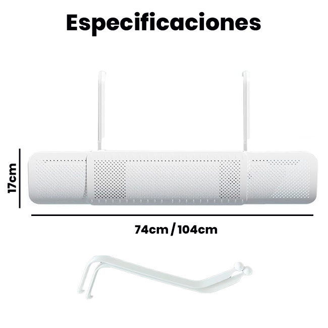 Deflector Aire Acondicionado De Pared Ajustable