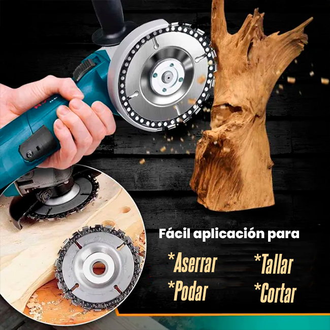 Disco de Cadena para Tallado de Madera