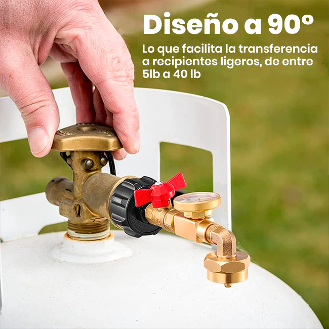 Adaptador de Recarga de Propano con Medidor