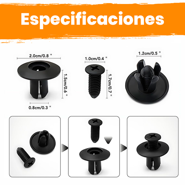 Clips Duraderos de Nylon para Auto