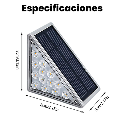 Lámparas Solares Impermeables para Escalones x2