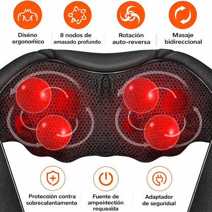 Masajeador Shiatsu Para Cuello Y Hombros Con Calor