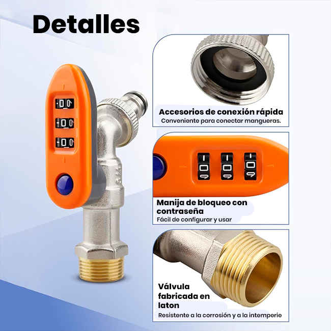 Llave Grifo para Exterior con Clave  🎁Pague 1, Lleve 2🎁