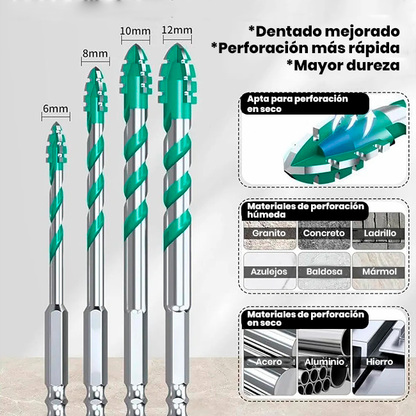 Set x4 Brocas Excéntricas Dentadas