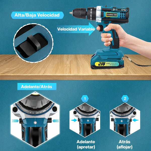 Kit Taladro Inalámbrico Pro