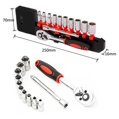 Kit Llave Trinquete Multifuncional 12 Pcs