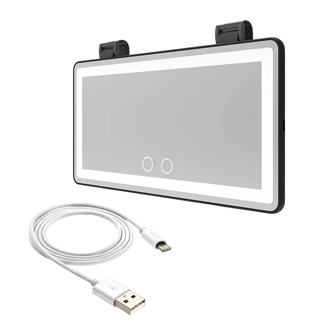 Espejo Tocador Visera De Carro Recargable 60 Leds