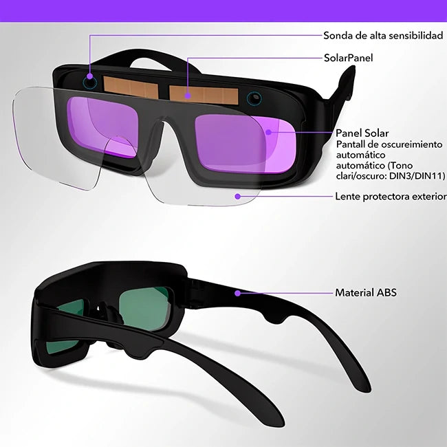 Gafas Protectoras Soldadura Oscurecimiento Fotosensible