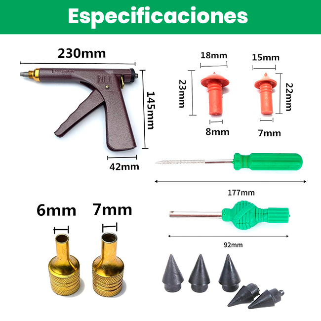 Kit de Reparación de Neumáticos Pinchados