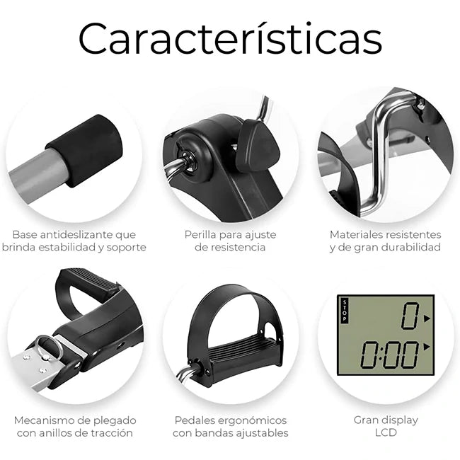 Ejercitador Mini Pedalera Elíptica Portátil