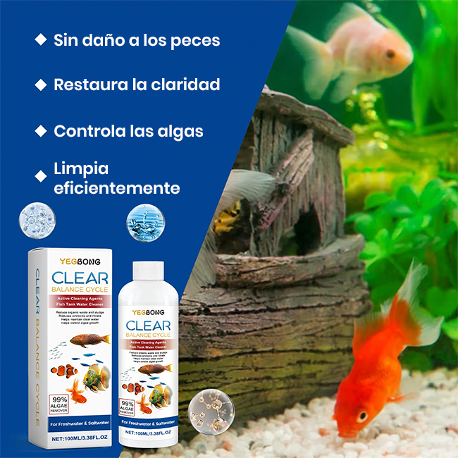 Limpiador Clarificante de Agua para Pecera x2