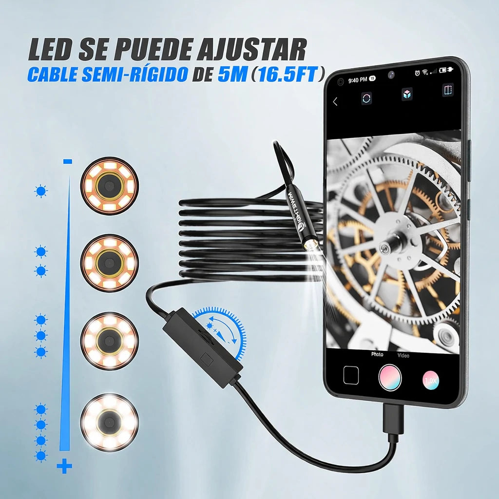 Cámara Endoscópica Impermeable Android/iOS 1920HD Ip67