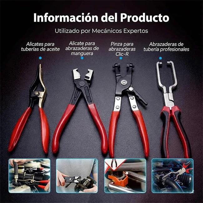 Set 4 Alicates Profesionales Desconexión Y Extracción