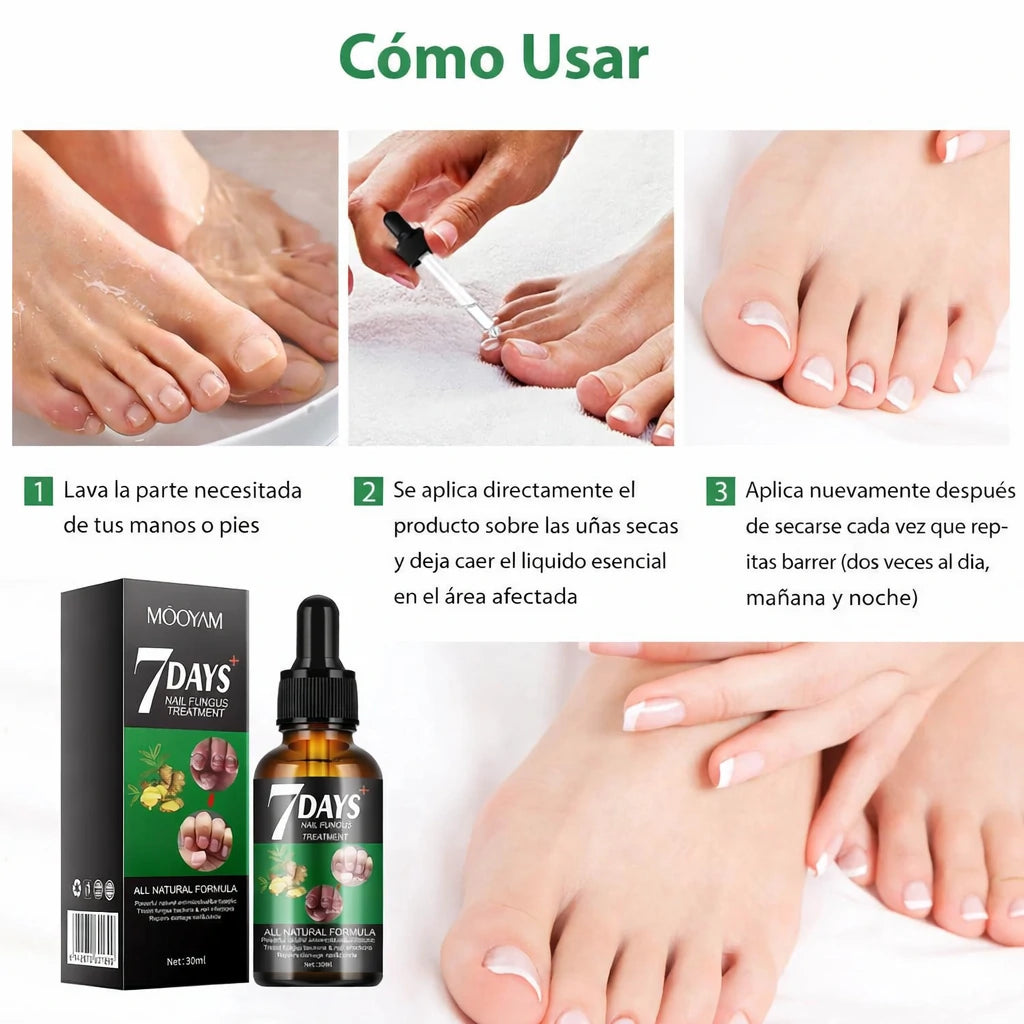 Tratamiento Aceite Jengibre 7 Days Fortalecedor De Uñas x4