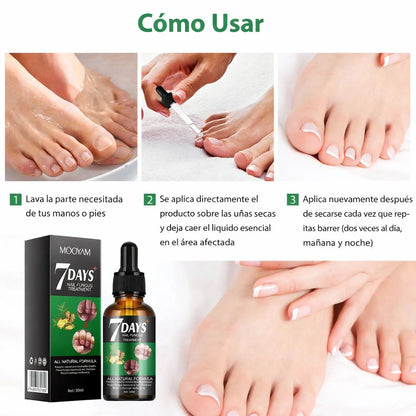 Tratamiento Aceite Jengibre 7 Days Fortalecedor De Uñas x4