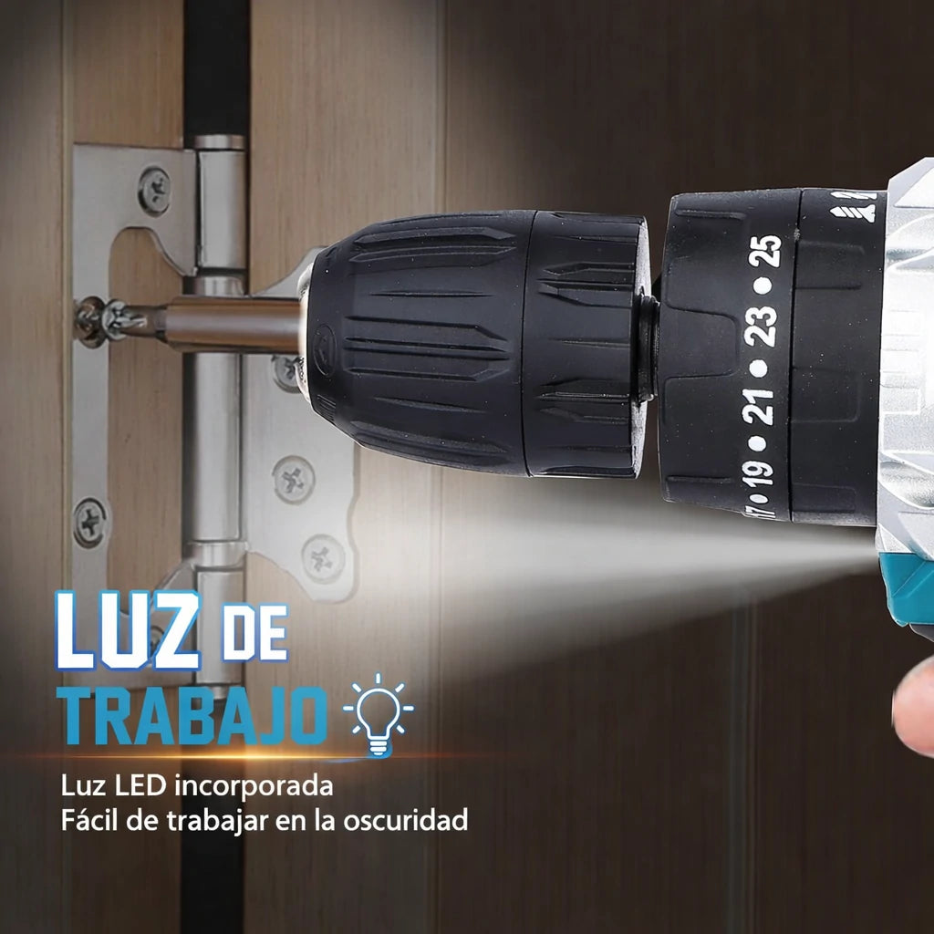 Kit Taladro Inalámbrico Makita Atornillador y Percutor