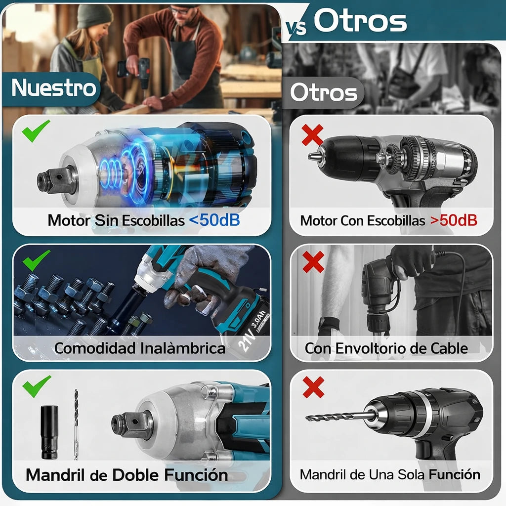 Kit 25 Piezas Llave Taladro De Impacto Makita 1/2”