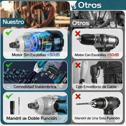 Kit 25 Piezas Llave Taladro De Impacto Makita 1/2”