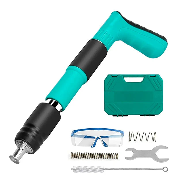 Kit Pistola Neumática Fijación De Clavos De Acero + 10 Clavos