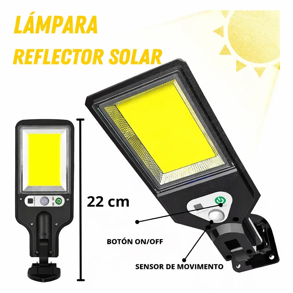 Lámpara Solar LED Para Exterior Con Sensor De Movimiento + Control