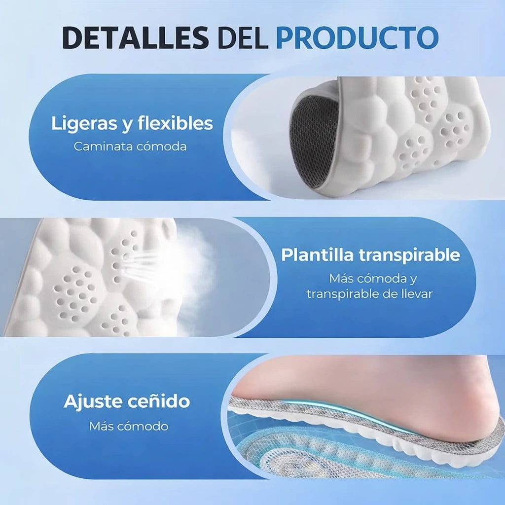 Plantillas Anatómicas Cloud Step Con Amortiguación Par x2