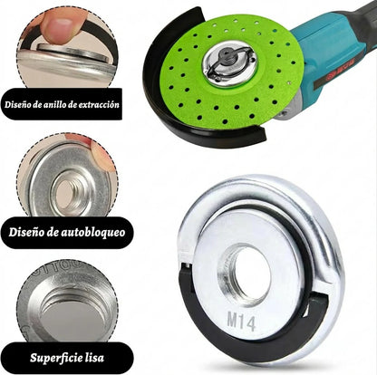 Kit x3 Tuercas De Liberación Rápida Para Disco De Pulidora