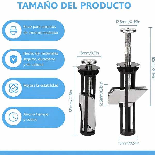 Fijación Rápida Tapa WC Pro