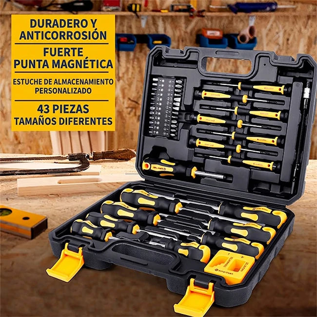 Set 43 Piezas Destornilladores Magnéticos Multi Propósito