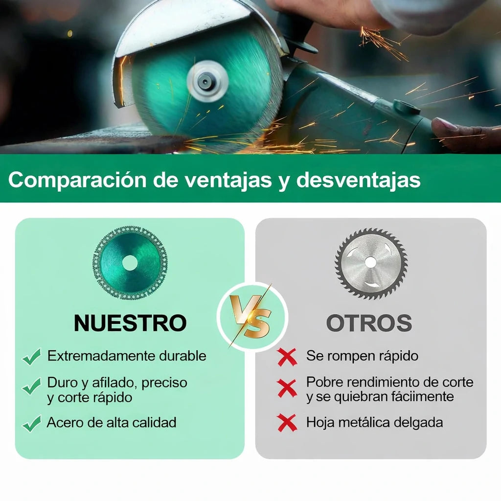 Disco Corte Diamante Indestructible  Multifuncional x3