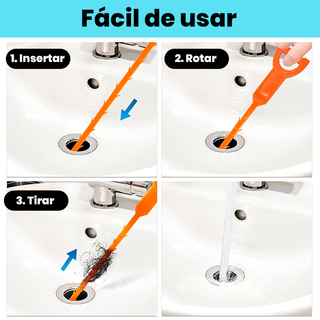 Kit de Limpiadores de Drenaje x6