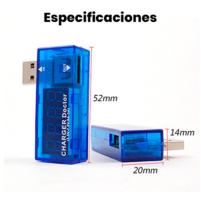 Medidor USB de Voltaje de Carga x3