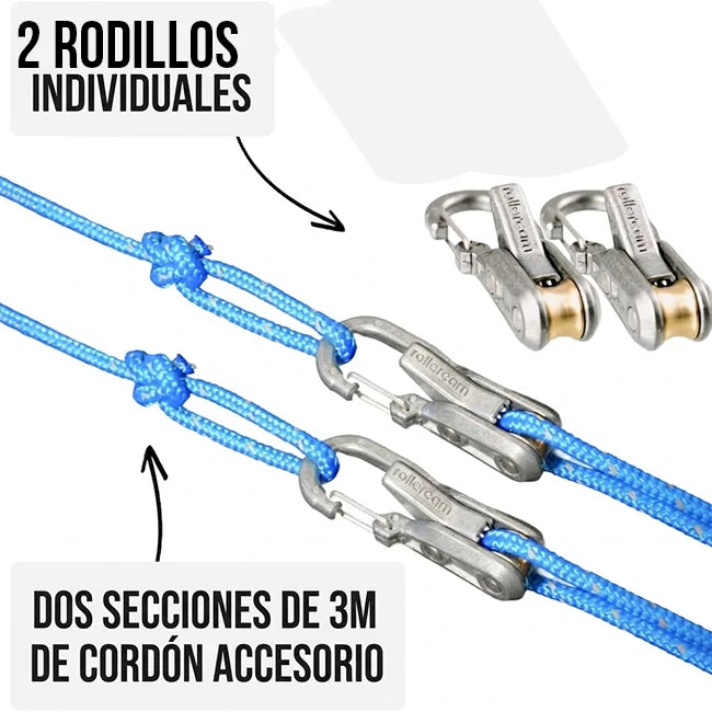 Kit De Rodillos RopeRoller x2 Para Tensión De Cuerdas