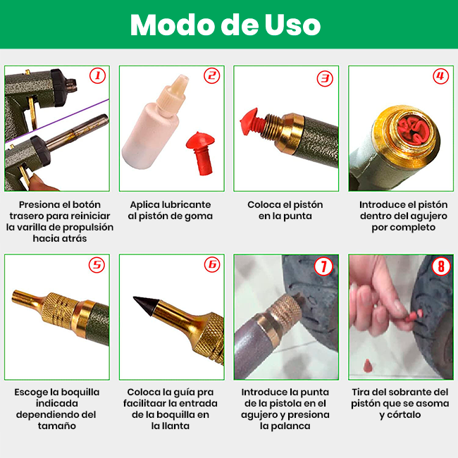 Kit de Reparación de Neumáticos Pinchados