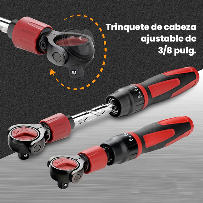 Llave Trinquete Extensible de Cabeza Giratoria