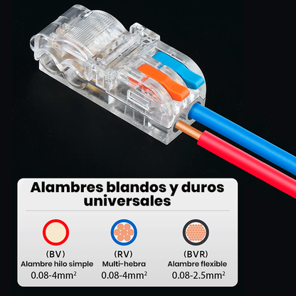 Conector Tipo T de Empalme Rápido x6