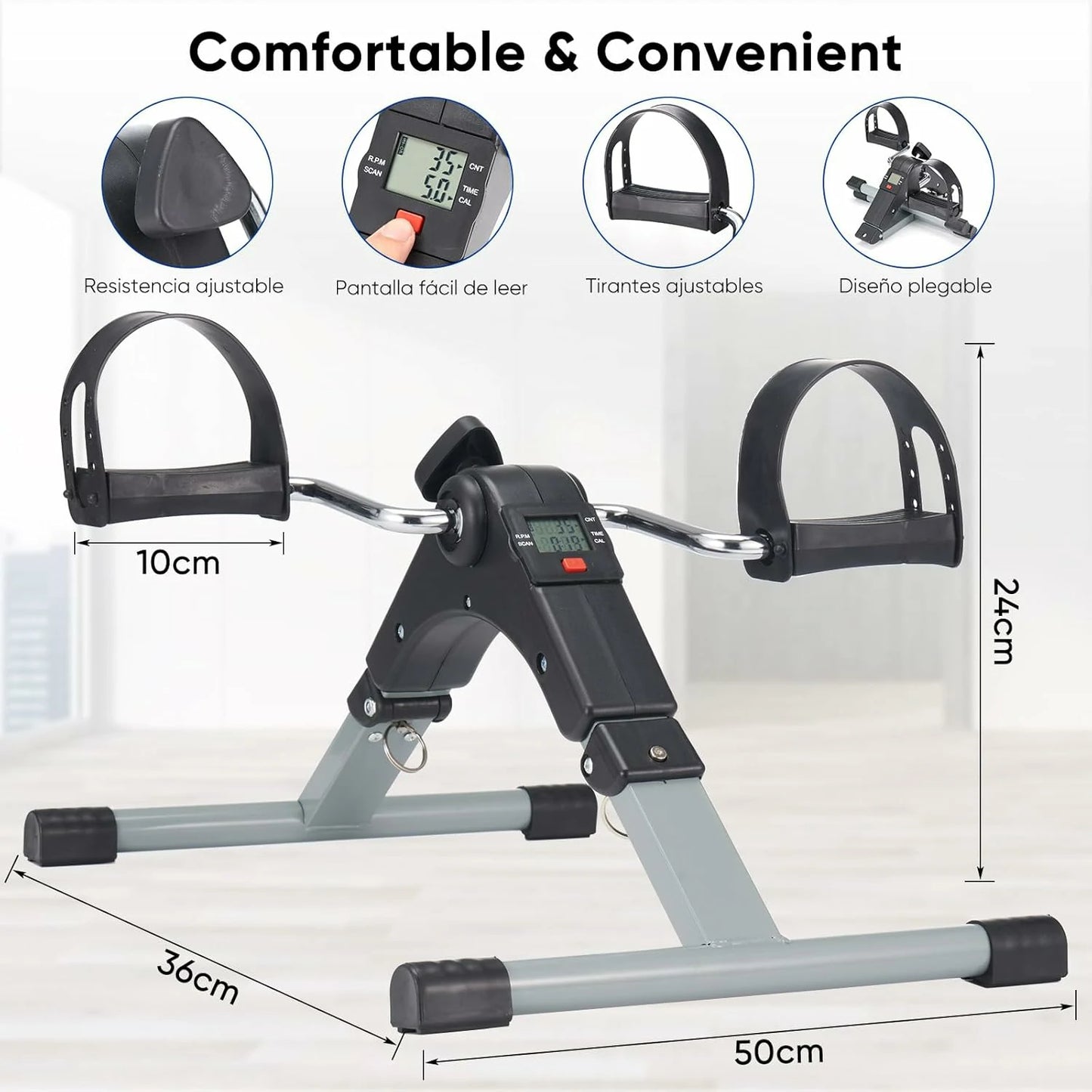 Ejercitador Mini Pedalera Elíptica Portátil