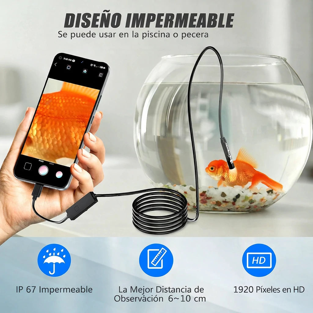Cámara Endoscópica Impermeable Android/iOS 1920HD Ip67